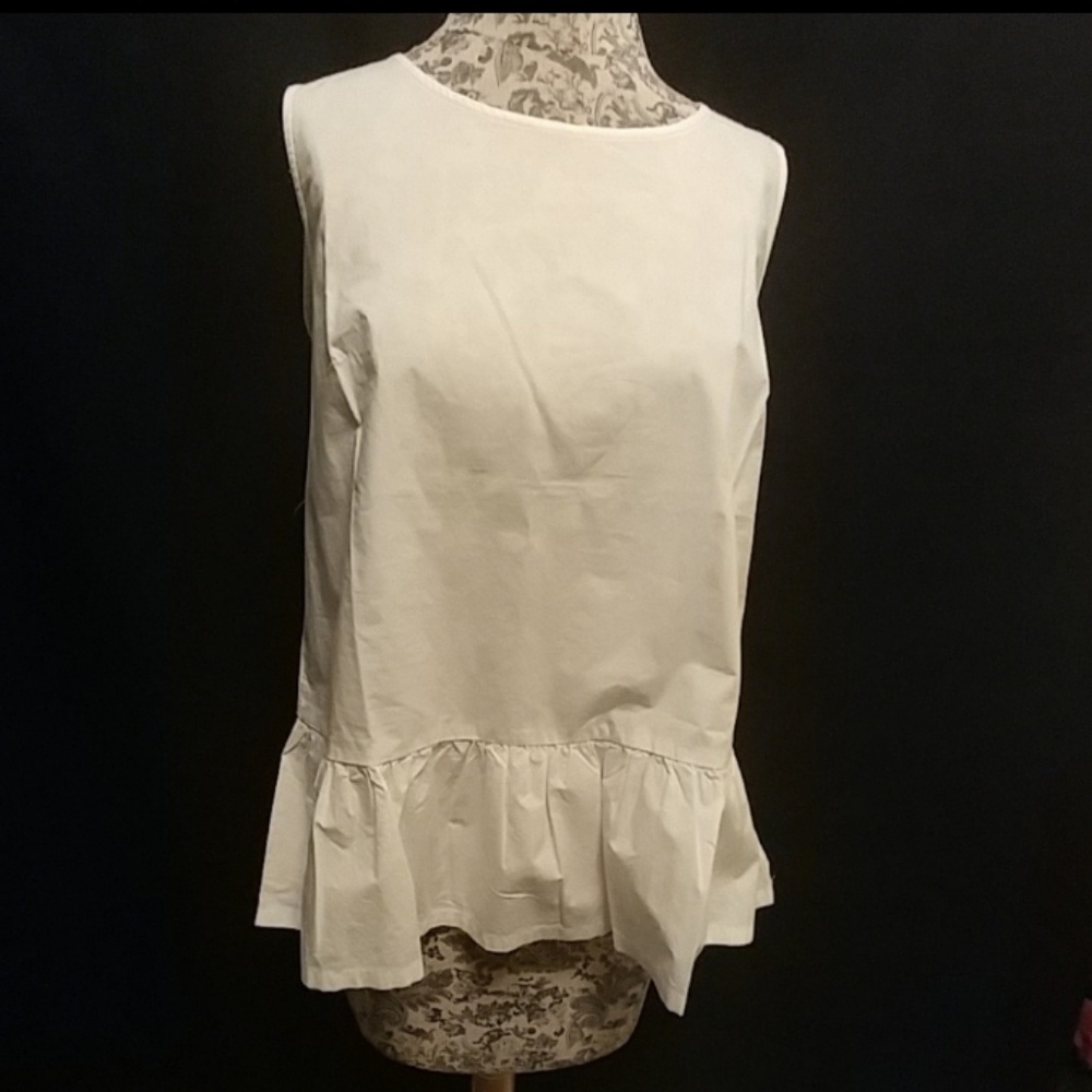 Medium J.Crew sleeveless white top